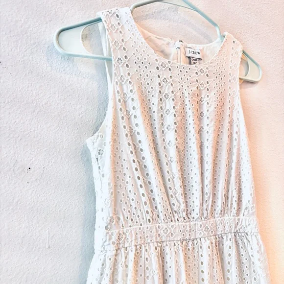 J. Crew White Eyelet Dress— Petite 00 - Picture 6 of 12